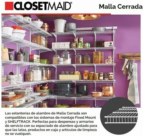 Vista 7 de ClosetMaid 2853 ShelfTrack Soporte de estante con bloqueo de 12 pulgadas, color blanco, cantidad 6