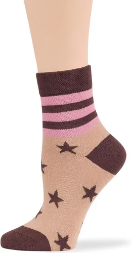 Vista 12 de 7BIGSTARS KINGDOM Women's Cotton Quarter Non-Binding Diabetic Fashion Socks-L-M-4 Pack-Multicolor