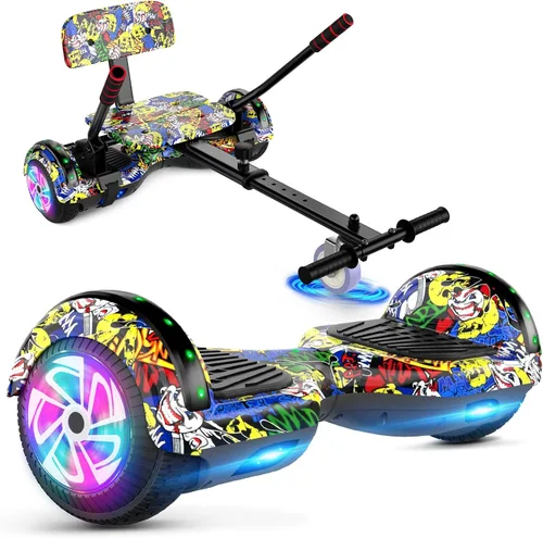 Vista 7 de CBD Patinete con luces LED Corlorful, ruedas de 6.5 pulgadas, scooter doble de 300 W para niños, niñas, niños y adultos, todas las edades