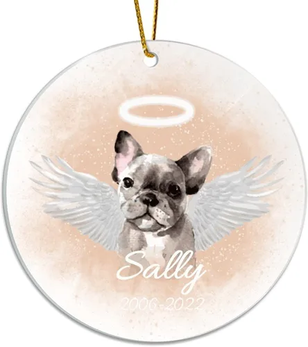 Vista 5 de Personalized Acrylic Pet Memorial Ornament, Acrylic, English Setter Hanging Keepsake, Dog Remembrance Ornament, Dog Gifts, Dog Angel Wings Ornament