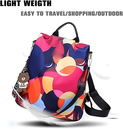 Vista 4 de Mochila impermeable antirrobo para mujer, de día, ligera, para la escuela