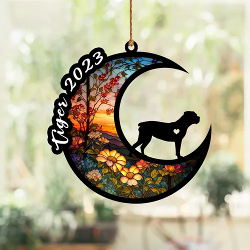 Vista 25 de Atrapasoles conmemorativo para perros, regalo de condolencia de perro de la pérdida del bulldog americano, regalos conmemorativos para los amantes
