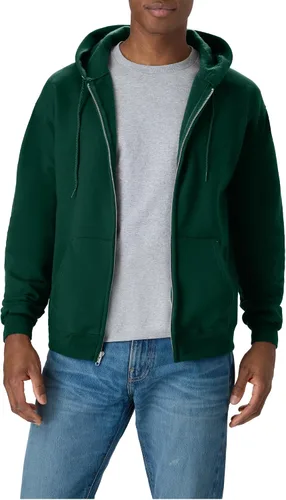 Vista 20 de Hanes Ecosmart - Sudadera con capucha y cremallera completa para hombre Ceniza