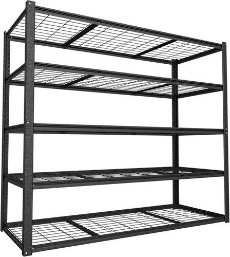 Vista 10 de BlueWish Estante de almacenamiento de garaje de 2000 libras, estantes ajustables resistentes de 24 x 48 x 72 pulgadas, estantes de utilidad con 5