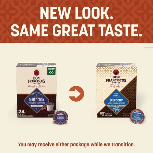 Vista 2 de Don Francisco's Blueberry - Cápsulas de café de una sola porción, tostado medio, 24 unidades Compatible con cafeteras Keurig, café 100% arábica