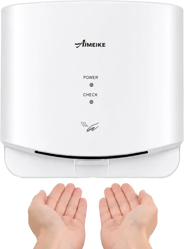 Vista 10 de Secador de manos comercial automático con detección de temperatura y flujo de aire de ajuste automático, secadora de manos compacta de alta