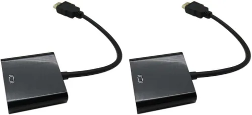 Vista 4 de USonline911 2 unids 1080 p HDMI macho a VGA hembra cable de vídeo convertidor adaptador para monitor de PC