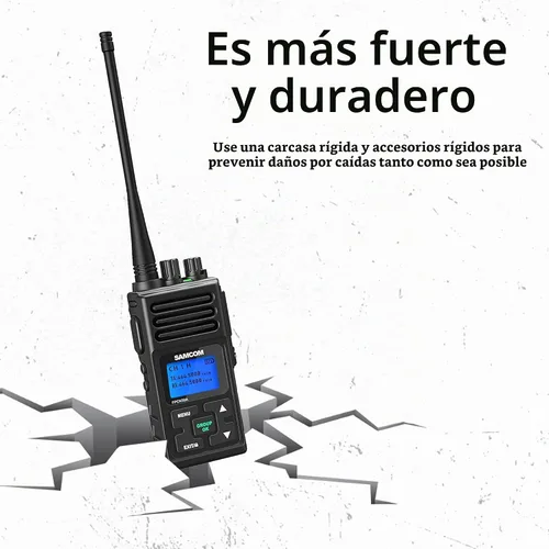 Vista 8 de SAMCOM FPCN30A Radio de dos vías comercial con cargador de pandillas, radio recargable de 2 vías, Walkie Talkie de 5 W de alta potencia, radios UHF
