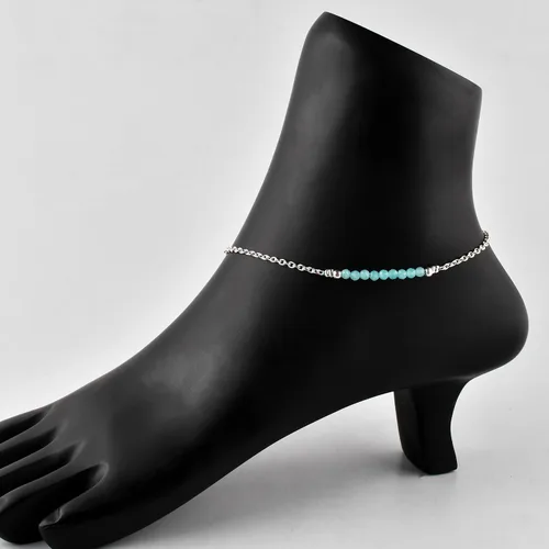 Vista 94 de YANARA Pulsera de tobillo para mujer, piedra de nacimiento natural, cuentas de piedras preciosas, tobillera delicada hecha a mano de 9 pulgadas +