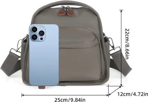 Vista 5 de Small Crossbody Bags for Women Nylon Top Handle Handbag Commute Underarm Shoulder Tote Bag Purse
