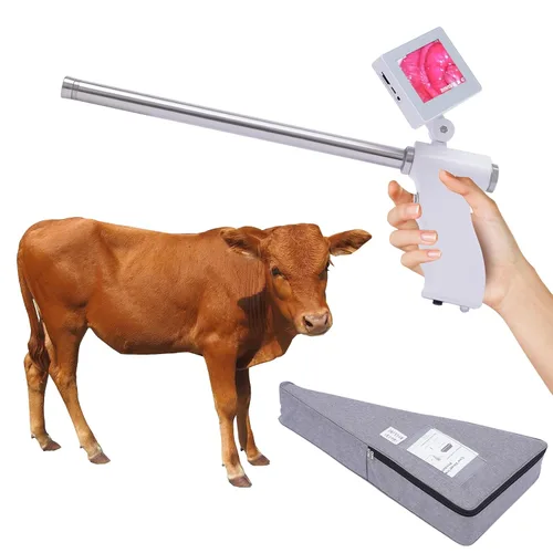 Vista 10 de Kit de inseminación artificial para perros, pistola de inseminación visual para ganado, pantalla ajustable, rotación de 360°, instrumento