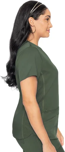 Vista 3 de Med Couture Touch - camisa de uniforme médico con cuello en V para mujer