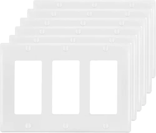 Vista 17 de Placa de pared Decora sin tornillos de 4 segmentos, placa frontal eléctrica para interruptor de luz, interruptor inteligente, receptáculo