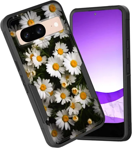 Vista 71 de Funda para Pixel 6A, funda híbrida de doble capa resistente a prueba de golpes de policarbonato duro de silicona suave TPU para Google Pixel 6A