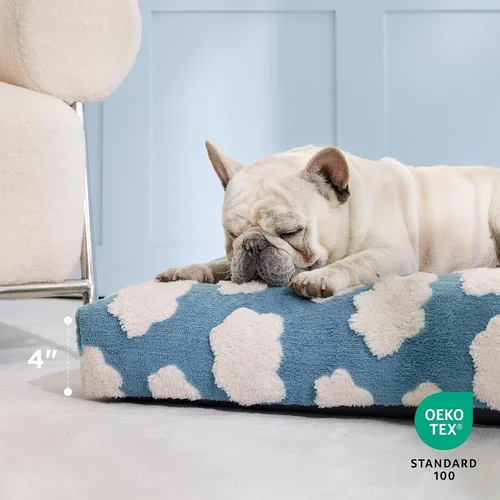 Vista 2 de LE SURE - Bonita almohada estética para mascotas, tamaño mediano, diseño jacquard grueso para mascotas, 30 x 20 pulgadas