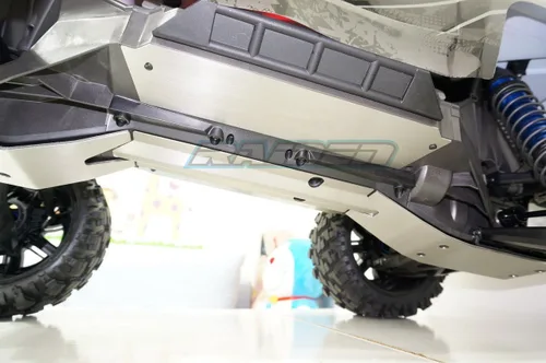 Vista 3 de Protector de chasis de acero Armadura de guardia delantera y trasera Placa de deslizamiento para Traxxas X-Maxx 6S 8S