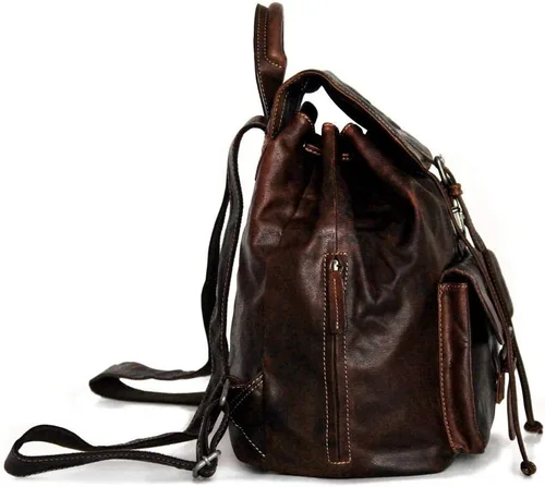 Vista 2 de Mochila Voyager con cordón #7517, Marrón, Classic