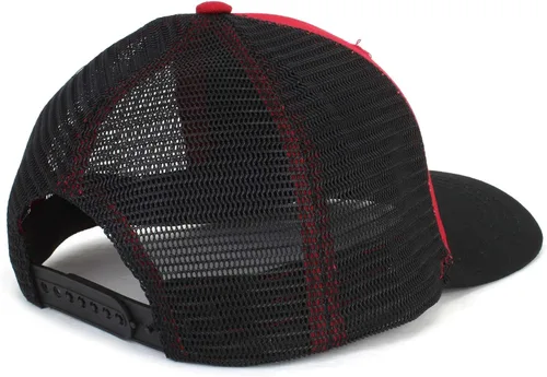 Vista 3 de Case IH Camionero de parche tejido rojo y negro de dos tonos, Multi
