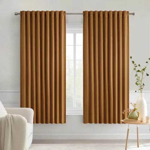 Vista 23 de MIULEE Cortinas opacas con pestaña trasera de 63 pulgadas de largo, juego de 2 paneles para sala de estar, dormitorio, privacidad, bolsillo