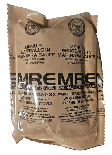 Vista 17 de USGI MRE original [Comida, lista para comer] Fecha de inspección 01/2026 o más reciente [Nuevo embalaje] - Elige la ración de menú con plato