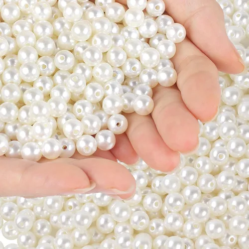 Vista 8 de Phinus 6000 Pz Cuentas de Perla de 4mm con Agujero, Perlas Redondas para Manualidades, Cuentas de Perla Sueltas para Hacer Joyas, Perlas para Hacer
