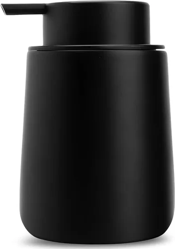 Vista 13 de Dispensador de jabón cuadrado de resina negro mate de 15 onzas para cocina