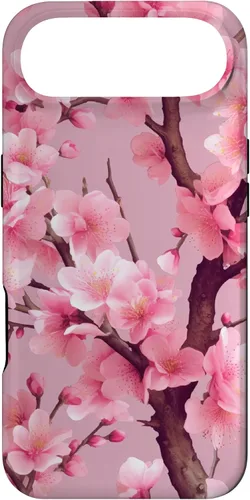 Vista 27 de Sakura Tree Japanese Funda para iPhone 17 con diseño de flores de cerezo rosa
