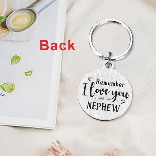 Vista 5 de Nephew Gifts - Best Nephew Ever Keychain - Graduation Christmas Gift to My Nephew