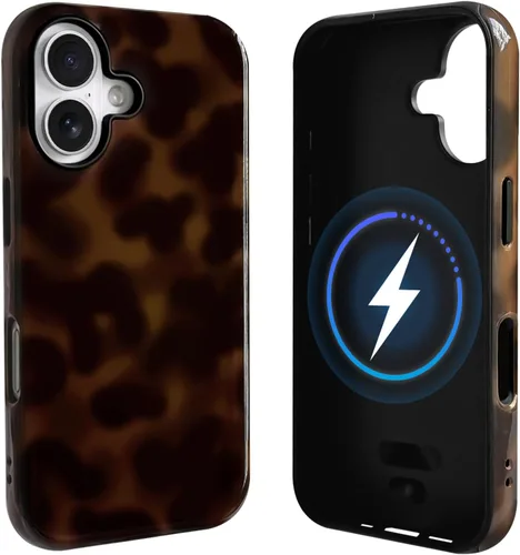 Vista 38 de NITITOP Funda magnética compatible con iPhone 11, compatible con MagSafe lindo diseño estético de leopardo ámbar tortuga para mujeres, hombres