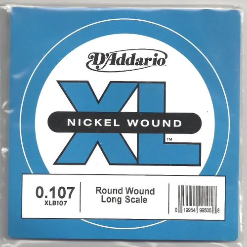 Vista 4 de D'Addario XLB020P Guitarra Bajo de Acero Liso Cuerda Simple, Escala Larga, .020