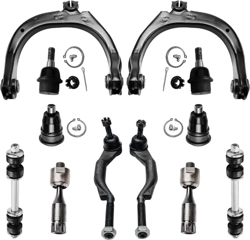 Vista 54 de Detroit Axle – 12 brazos de control superiores e inferiores delanteros con rótulas, barras de unión exteriores e interiores con topes, barras