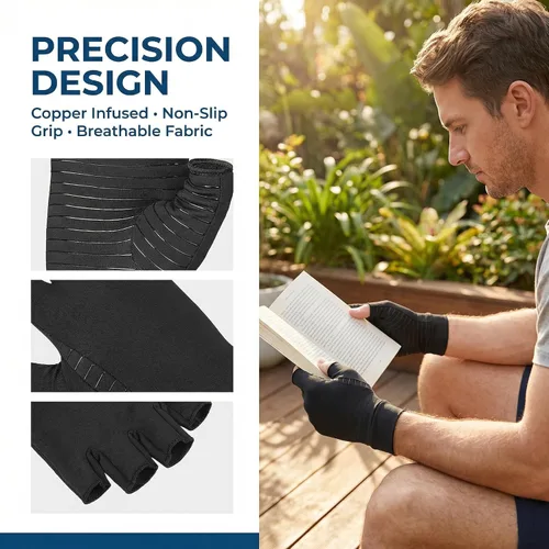 Vista 5 de Compression Gloves - Gloves for Arthritis Hands,Copper Arthritis Gloves, Compression Gloves for Hands