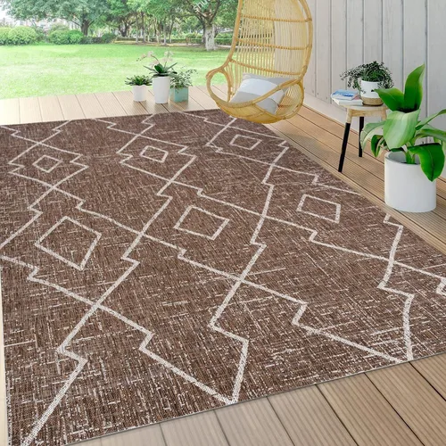 Vista 11 de Eyely BMS128A-28 - Alfombra tribal de Papá Noel Mónica Carwa con diseño de enrejado de diamantes para interiores y exteriores, estilo bohemio