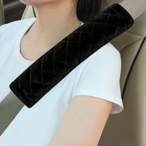 Vista 11 de Amooca Fundas Suaves para Cinturón de Seguridad del Automóvil Almohadillas de Hombro para Cinturón de Seguridad 2 PCS Ajuste Universal para Todos A