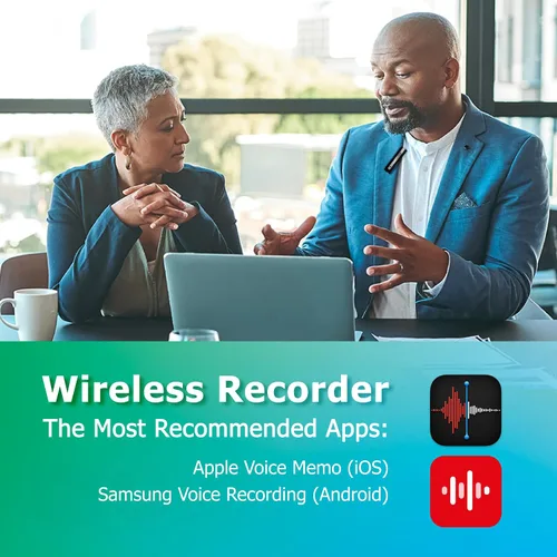 Vista 10 de Micrófono de solapa inalámbrico Bluetooth, cancelación de ruido, sin receptor, rango de 15M, batería de 10 horas, obturador remoto, para GoPro Hero