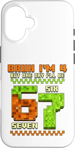 Vista 32 de Bruh I'm 4 But One-Day I'll Be 67 Retro 4th Birthday Kids Case for iPhone 17