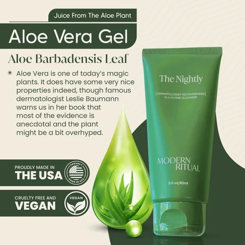 Vista 7 de Limpiador facial de 3 onzas líquidas, limpiador de ácido salicílico todo en una noche con ácido hialurónico para verano, lavado facial para acné