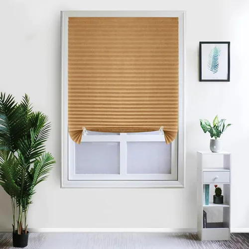 Vista 8 de Persianas Temporales para Ventanas sin Cordón, Persianas de Papel Plisado Autoadhesivas, Cortinas para Ventanas, Persianas Opacas para Ventanas