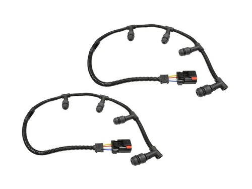 Vista 2 de Michigan Motorsports El arnés de bujías incandescentes incluye 8 bujías incandescentes para Ford 6.0 Power Stroke 2004 a 2010 tanto para lado