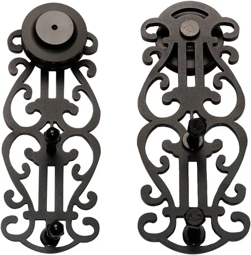 Vista 14 de Rodillos de acero al carbono de una forma para puerta corrediza de granero un par
