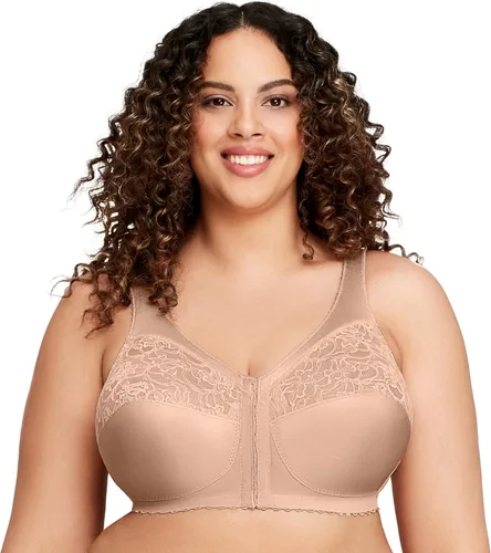 Vista 7 de Glamourise MagicLift #1200 - Brasier de apoyo para mujeres de talla grande con cierre frontal