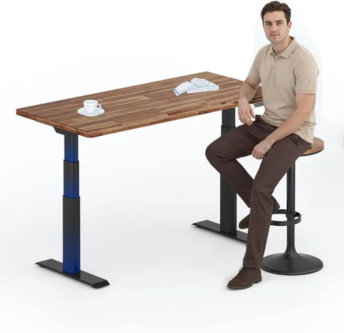 Vista 33 de FLEXISPOT E8 Premium North American - Escritorio de pie de nogal negro