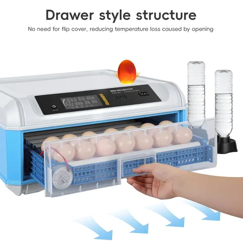 Vista 9 de 64 Egg Incubator, Automatic Incubator for Hatching Eggs with Auto Egg Turner, Temp & Humidity Control, Poultry Hatching Incubators for Chicken
