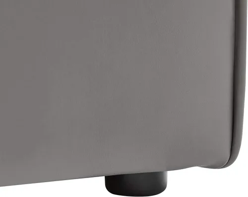 Vista 7 de Modway Mingle Sofá seccional de cuero vegano Silla sin brazos en gris