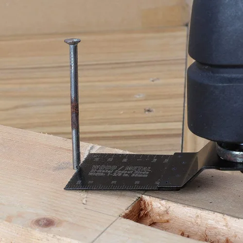 Vista 8 de WORKPRO Juego de 23 hojas de sierra oscilantes de metal/madera para multiherramienta de liberación rápida
