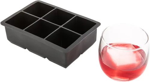 Vista 11 de Restaurantware Molde de hielo de silicona negra, 7.4 x 4.6 pulgadas