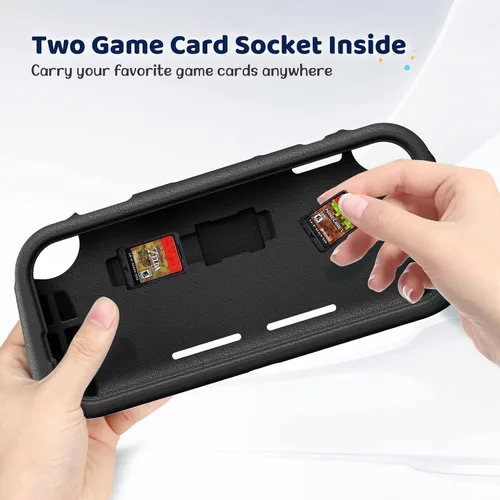 Vista 3 de Fintie Kids Case for Nintendo Switch Lite 2019 with Game Card Slots - [Ultralight] Shockproof Protective Cover with Ergonomic Grip, Kids Friendly