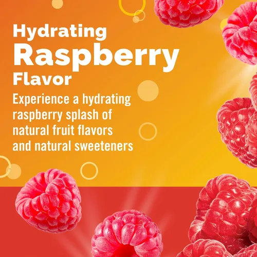 Vista 4 de Emergen-C Hydration+ - Mezcla de bebida deportiva con vitamina C (18 unidades, sabor a frambuesa), reposición de electrolitos, paquetes de polvo