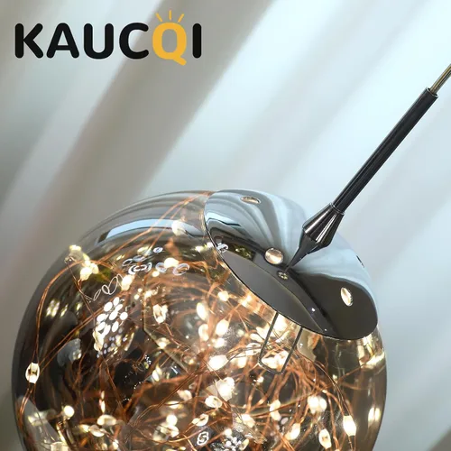 Vista 6 de Lámparas colgantes modernas para isla de cocina, lámpara colgante esférica, pequeño candelabro colgante de cristal para dormitorio, entrada, sala