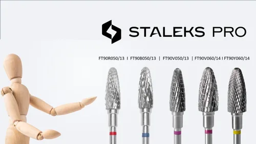 Vista 6 de STALEKS PRO Expert - Broca de carburo para uñas (maíz, rojo, cabeza de 0.197 in / 0.512 in de peso), dureza suave para corrección de uñas